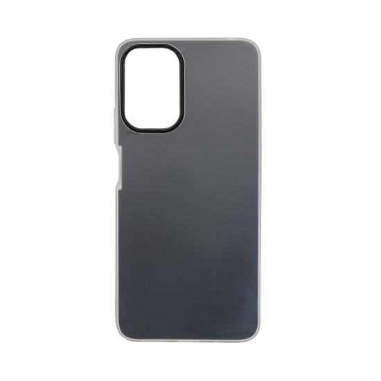Capa Duro de Silicone Transparente para Motorala Moto G06 Preto